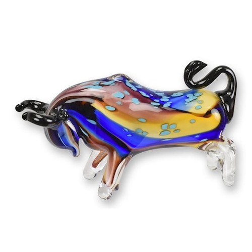 Glasfigur stier - glasfigur, im