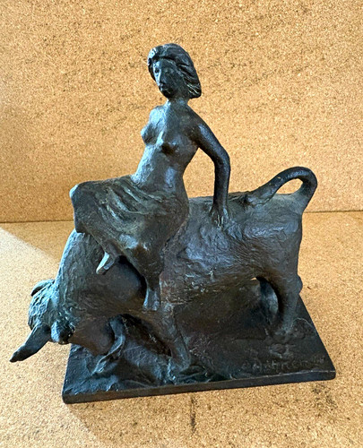Bronze skulptur europa auf dem - bronze,