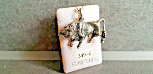 Silber herren anhänger stier - anhänger,