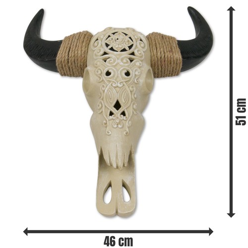Bullenkopf skully wanddeko - skully,