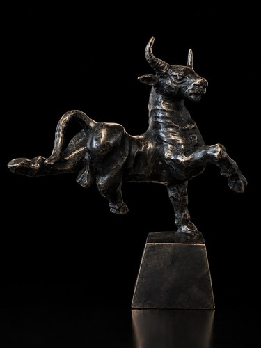 Bronze stier skulptur figur - bronze,