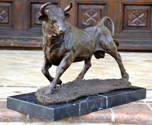 Bronze stier skulptur kg - skulptur,